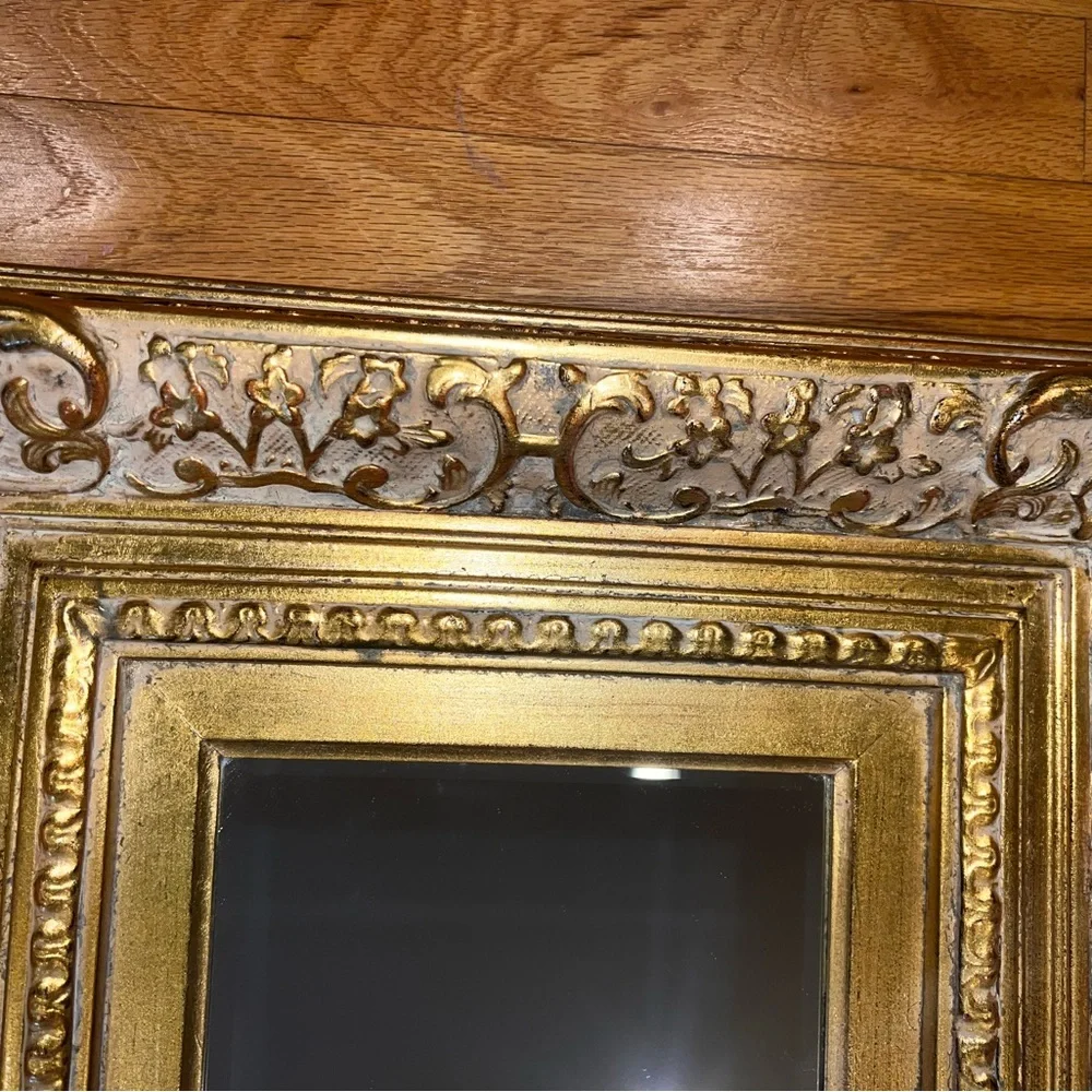 Ornate Gold Square Mirror